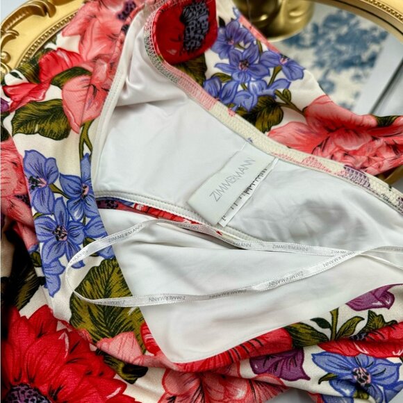 🆕 ZIMMERMANN 🧿 NWOT Poppy One-Shoulder Floral One Piece Bathing Suit - Sz 3 - Picture 14 of 16